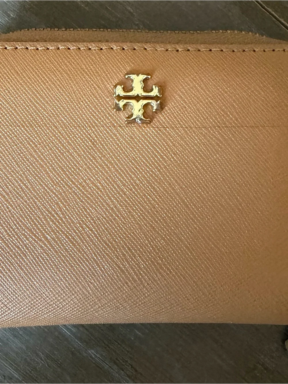 Tory Burch Camel/Tan Chain Crossbody with Matching Wallet